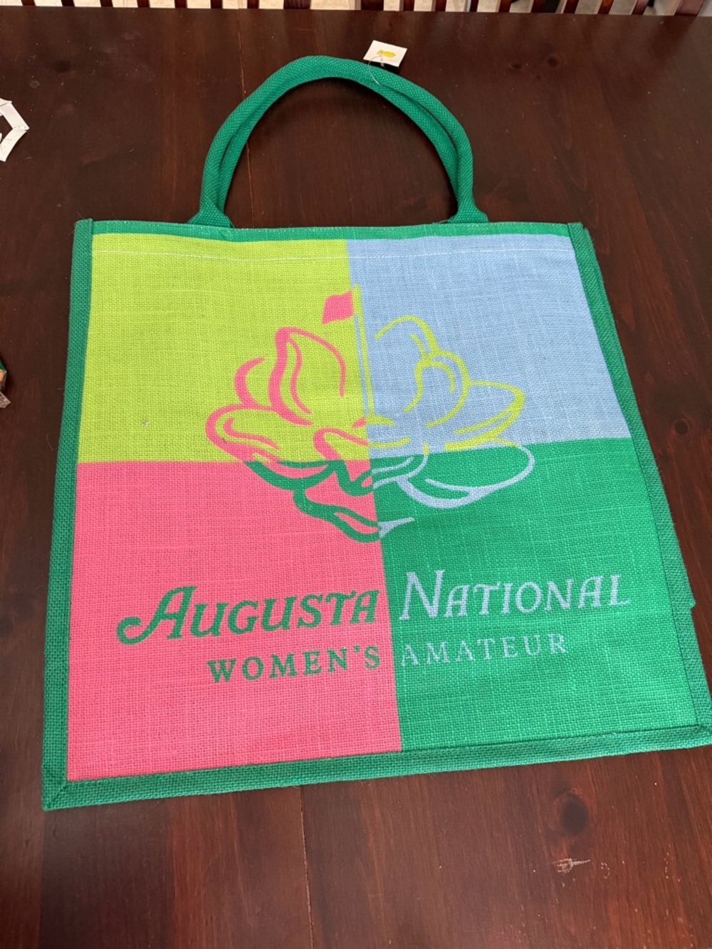 Masters Colorblock Augusta National Tote - Green, Pink, Blue